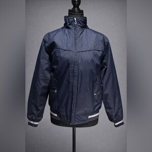 Freebird Navy Zip Front Jacket Size XL Fits Medium